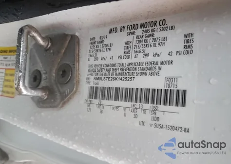 2019 Ford Transit Connect Xl from USA, damaged, VIN NM0LS7E26K1425257